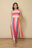 Frock Me Out | Sleeveless Shapeshifter Maxi Dress | Miami Stripe
