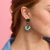 Martha Jean | Electra Earrings | Green/Rose