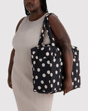 Baggu | Cloud Carry-On | Black And Cream Polka Dot