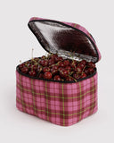 Baggu | Puffy Lunch Bag | Azalea Pink Tartan