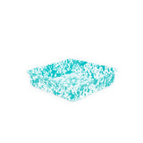 Crow Canyon | Splatter Enamelware | Brownie Tray | Turquoise