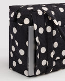 Baggu | Small Cloud Carry-On | Black And Cream Polka Dot