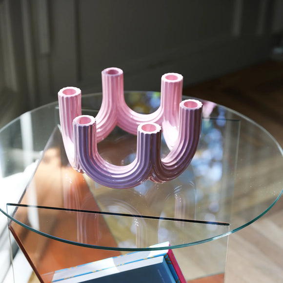 &Klevering | Candle Holder Churros | Pink