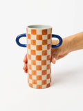 Jones & Co | Griffe Tan Check Bud Vase