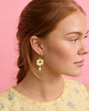 Martha Jean | Heart Flower Earrings - Yellow/gold