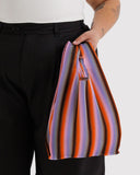 Baggu | Pleated Baggu | Gradient Stripe Poppy & Lilac