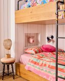 Kip & Co | Velvet Pea Cushion | Rhubarb