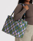 Baggu | Small Cloud Carry-On | Green Star Plaid
