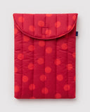 Baggu | Puffy Laptop Sleeve 16" | Red Polka Dot