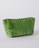 Kip & Co | Velvet Toiletry Bag | Pesto