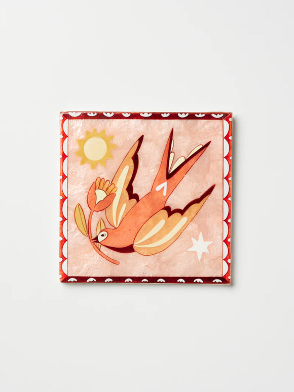 Jones & Co | Gardienne Bird Pink Wall Art