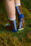 Wolf & Mishka | Colourblock Ribbed Socks | Field