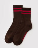 Baggu | Ribbed Sock | Coffee Stripe