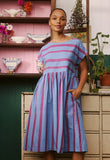 Nancybird | Tathra Dress | Raspberry Stripe