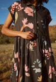 Nancybird | Maja Dress | Watercolour Charcoal