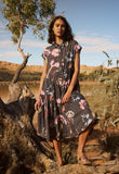 Nancybird | Maja Dress | Watercolour Charcoal