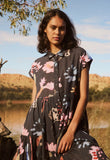 Nancybird | Maja Dress | Watercolour Charcoal