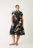 Nancybird | Maja Dress | Watercolour Charcoal
