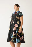 Nancybird | Maja Dress | Watercolour Charcoal