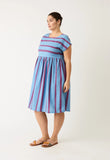 Nancybird | Tathra Dress | Raspberry Stripe