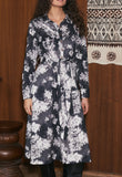 Nancybird | Mera Shirt Dress | Hydrangea Greyscale