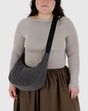 Baggu | Medium Denim Crescent | Washed Black
