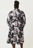 Nancybird | Mera Shirt Dress | Hydrangea Greyscale