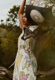 Nancybird | Silk Scarf | Charcoal Archival Floral