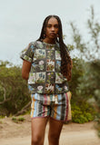 Nancybird | Apollo Tee | Charcoal Archive Floral