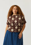 Nancybird | Dolman Top | Ochre Flower