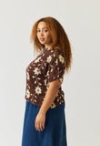 Nancybird | Dolman Top | Ochre Flower