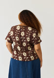 Nancybird | Dolman Top | Ochre Flower