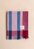 TBCo | Recycled Wool Blanket | Berry Frame Stripe