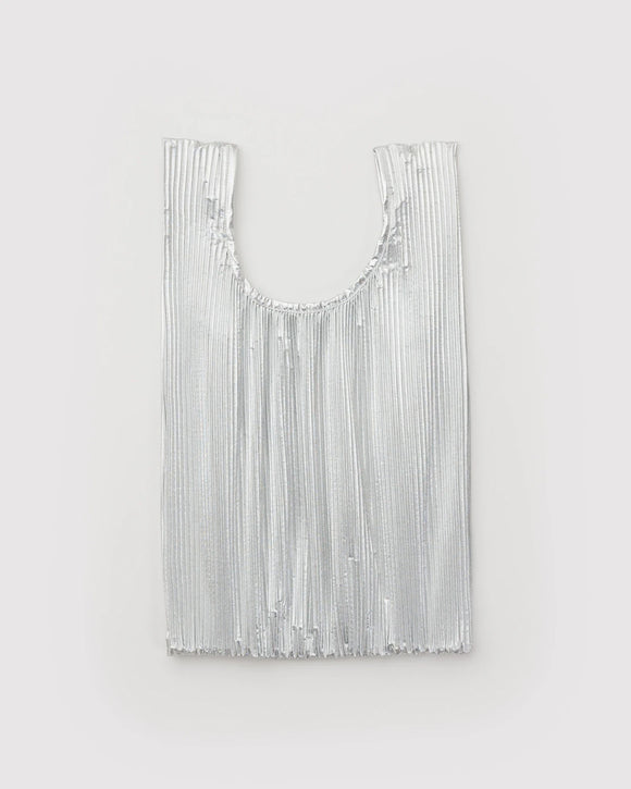 Baggu | Pleated Baggu | Silver