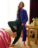 Kip & Co | Quilted Velvet Robe | Mulberry Pie