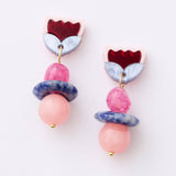Martha Jean | Clio Earrings | Blue/Plum