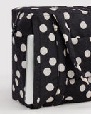 Baggu | Cloud Carry-On | Black And Cream Polka Dot