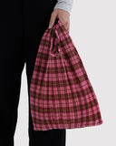Baggu | Pleated Baggu | Azalea Pink Tartan