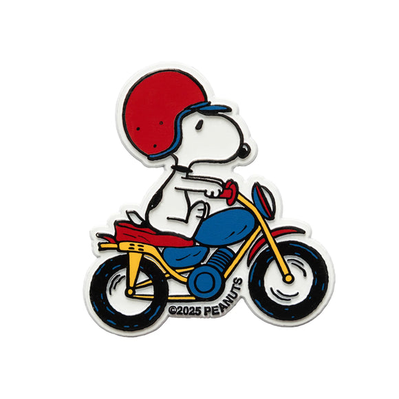 Three Potato Four | Classic Fridge Magnet | Snoopy Motorcycle
