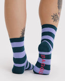 Baggu | Crew Sock | Malachite Stripe