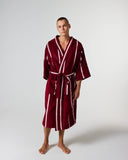 Kip & Co | Bamboo Terry Bath Robe | Ruby Rose Stripe