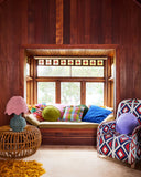 Kip & Co | Velvet Pea Cushion | Jacaranda