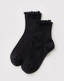 Baggu | Lettuce Edge Sock | Set of 2 | Black