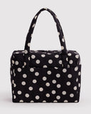 Baggu | Cloud Carry-On | Black And Cream Polka Dot