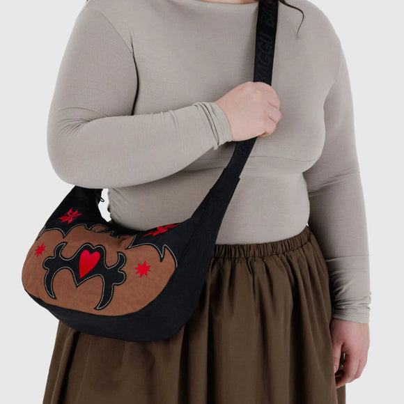 Baggu | Medium Nylon Crescent Bag | Western Appliqué