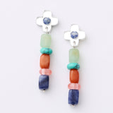 Martha Jean | Madeline Beaded Earrings | Silver