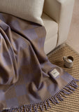 TBCo | Recycled Wool Blanket | Lilac & Coffee Checkerboard