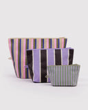 Baggu | Go Pouch Set | Candy Shop Stripes