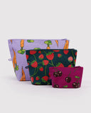 Baggu | Go Pouch Set | Carrots & Berries