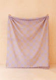 TBCo | Recycled Wool Blanket | Lilac & Coffee Checkerboard